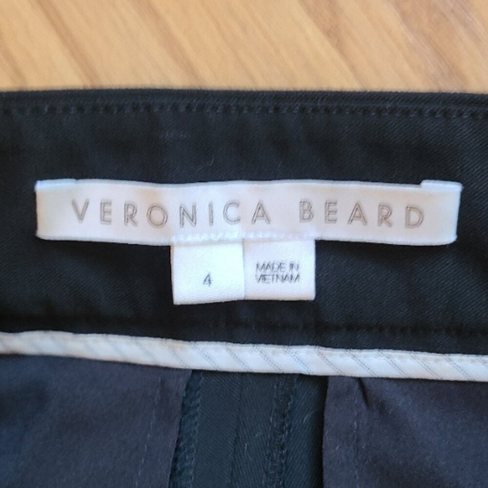 VERONICA BEARD HIGH RISE FLAT FRONT FLARED DRESS PANTS STRETCH sz 4 - Picture 6 of 7